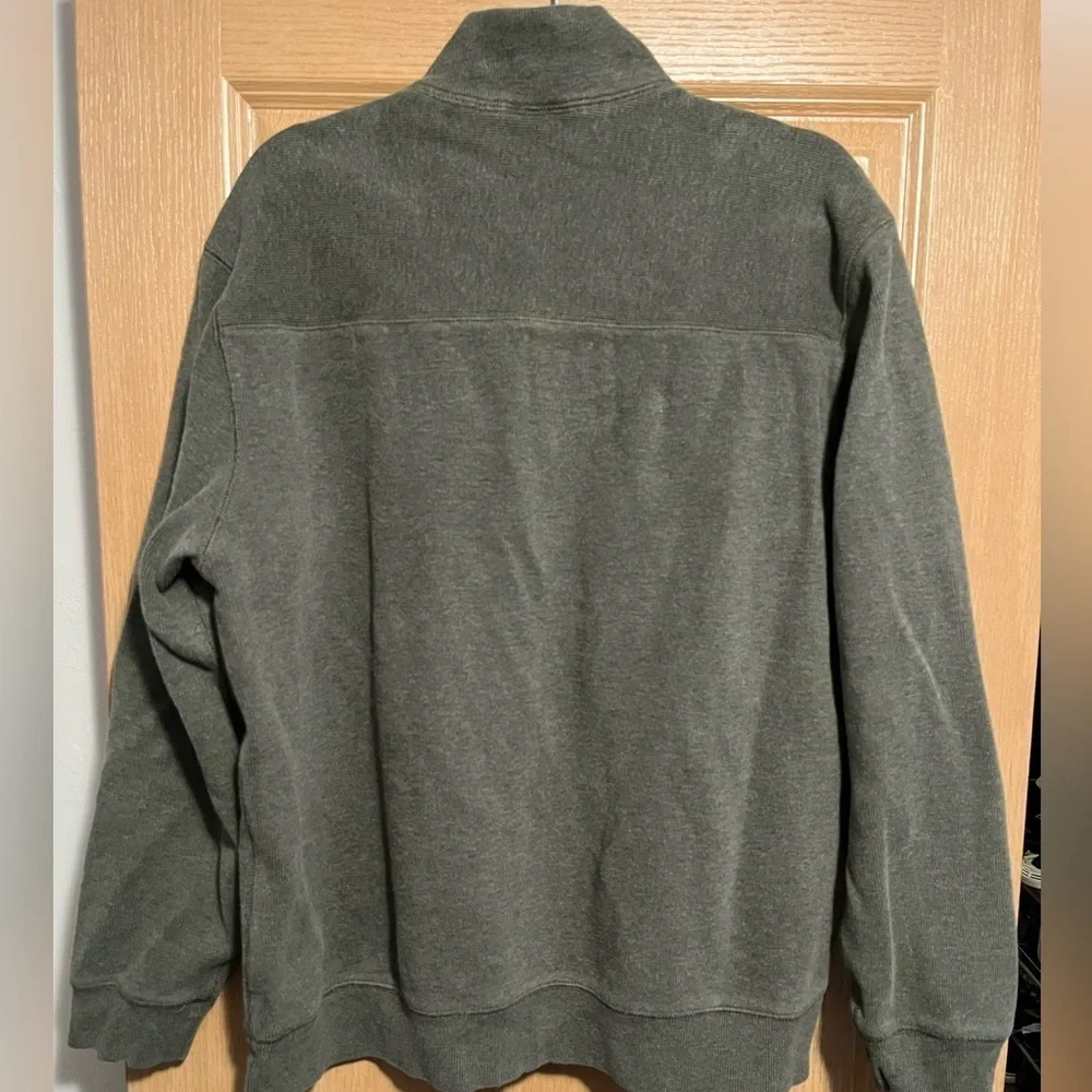 Tasso Elba Men's Green Quarter Zip 100% Cotton Long Sleeve Sweater